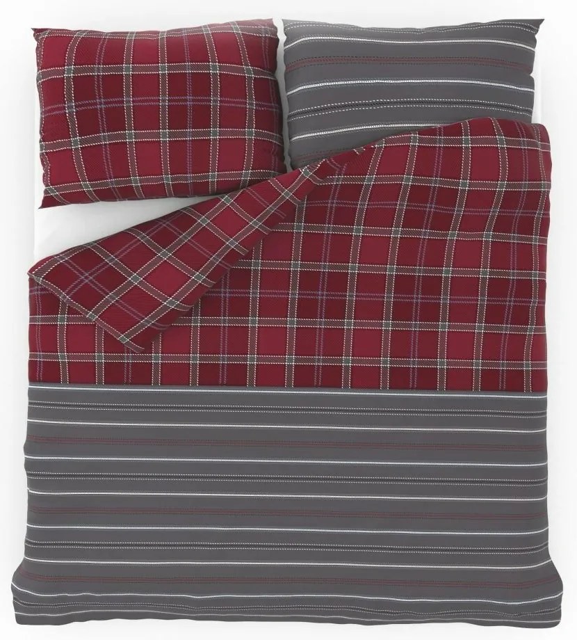 Kvalitex Pościel bawełniana Delux Campus szary, 220 x 200 cm, 2 szt. 70 x 90 cm, 220 x 200 cm, 2 szt. 70 x 90 cm