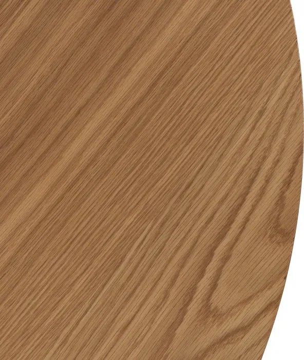 Zestaw Stół Okrągły LINO 100 cm Dąb Złoty/Czarny i 4 Krzesła Tapicerowane Obrotowe PEONY Beżowe Nowoczesne