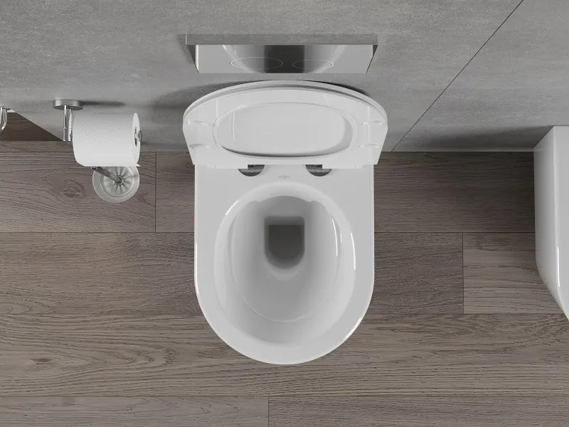 Mexen Rico miska wc Rimless z deską wolnoopadającą slim, duroplast, biała połysk - 30720100