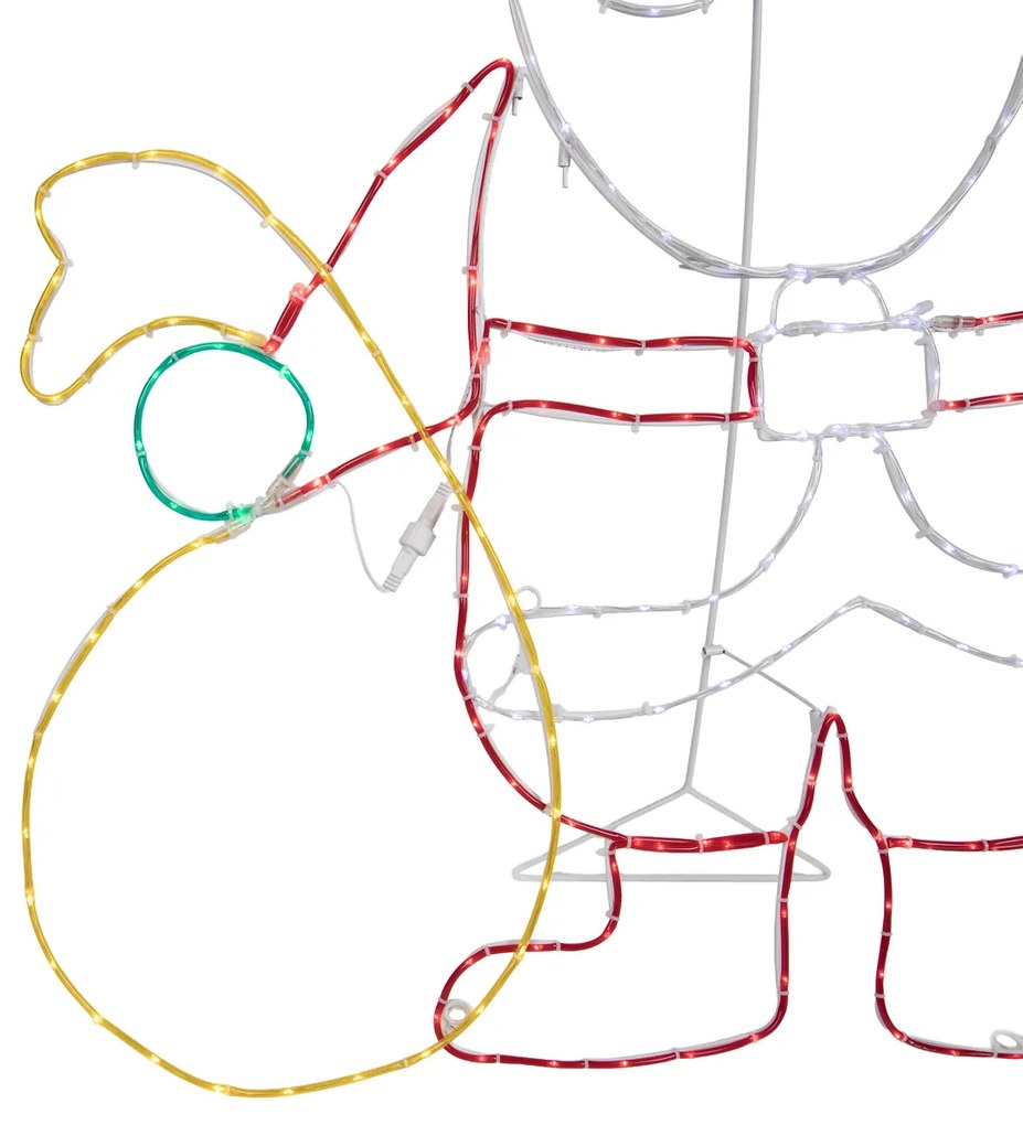 Świąteczna lampa podłogowa Święty Mikołaj 117 cm z LED i timerem IP44 - Pax