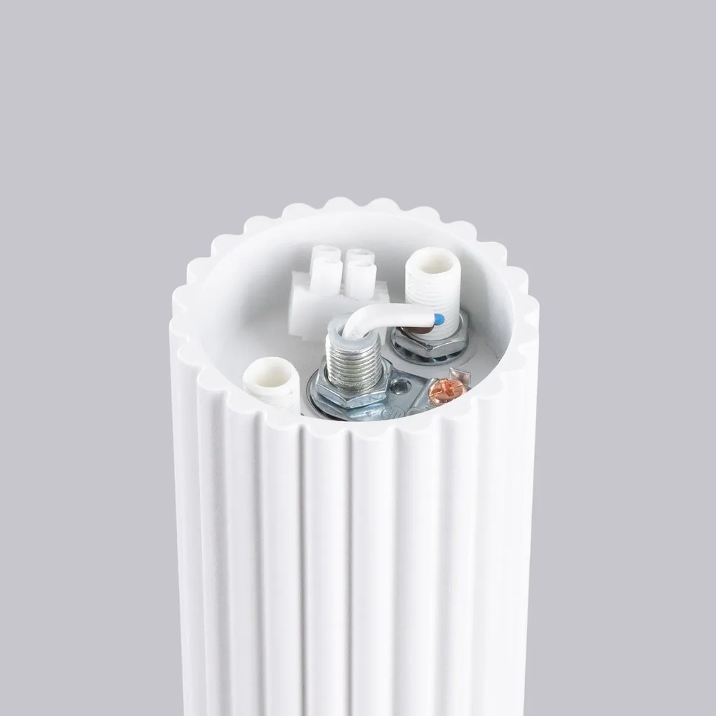 Plafon HALO biały IP44 ryflowany SOLLUX LIGHTING