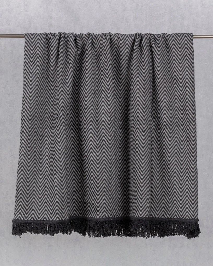 Koc Cosy Home 150x200cm Grey Chevron