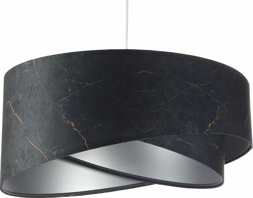 Lampa wisząca BLACK MARBLE czarna/srebrna
