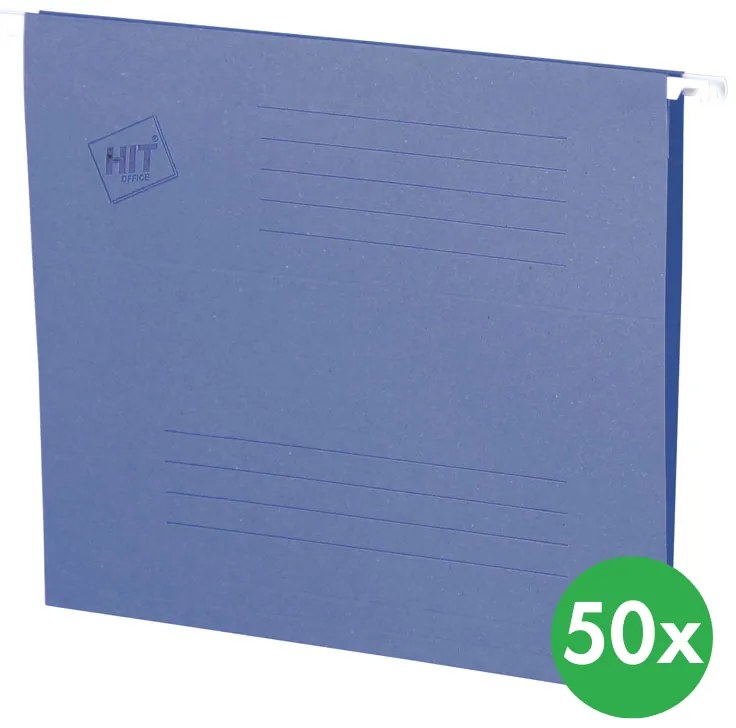 Teczki zawieszane A4, niebieske, 50 szt.