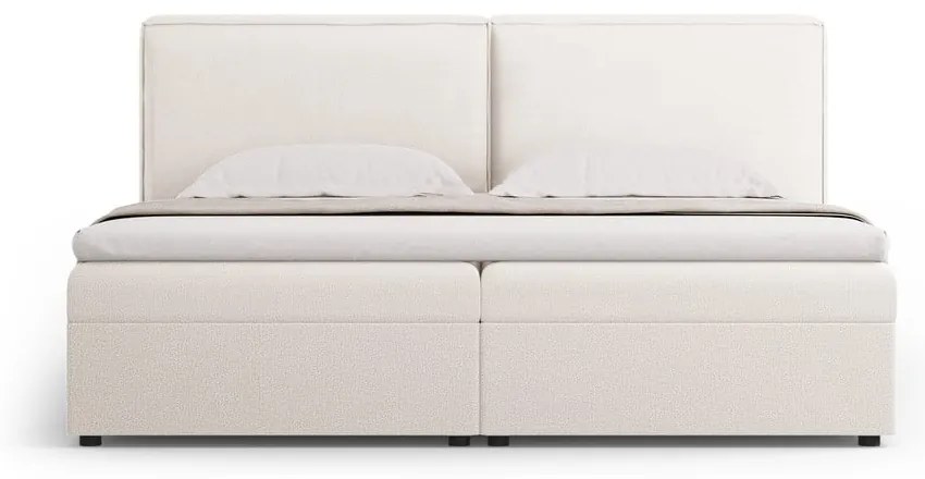 Kremowe łóżko boxspring ze schowkiem 180x200 cm Arendal – Cosmopolitan Design