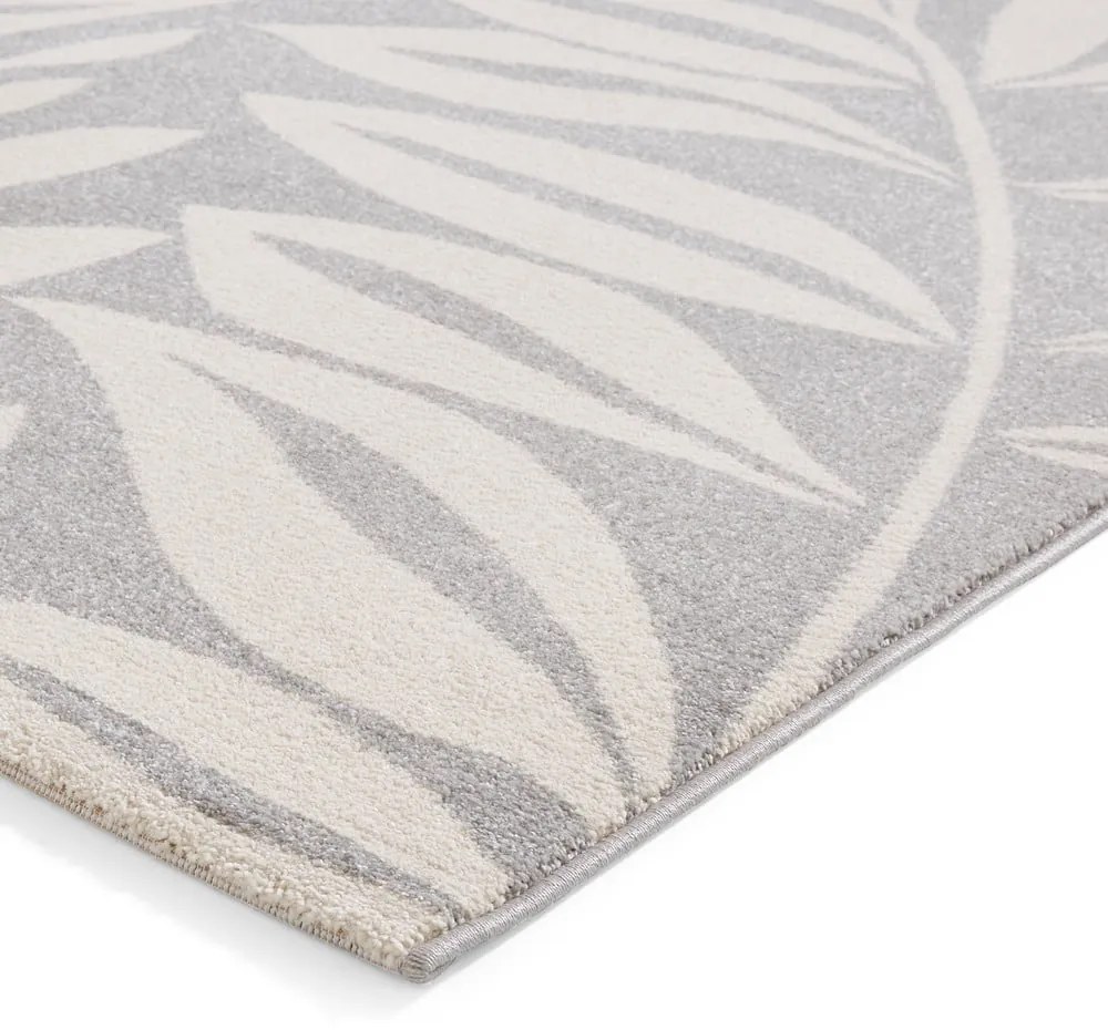 Jasnoszary dywan 80x150 cm Sorral Leaves – Catherine Lansfield