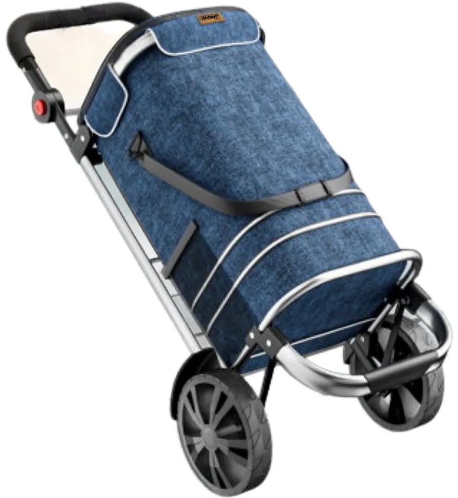 Torba na zakupy na kółkach EASY, 50l, niebieska Jurhan