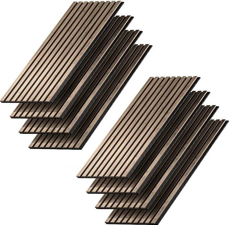 Panele ścienne orzech włoski 120x1.8x40 akustikpaneel