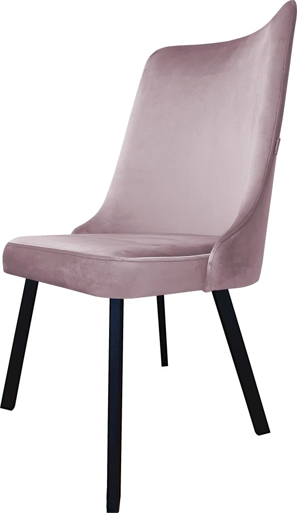 Krzesło Victor tkanina Welur noga metalowa krzesło tapicerowane premium : Kolor nogi - Czarna profil, Kolor tkaniny - VELVET - MG55, Typ siedziska - Siedzisko stałe