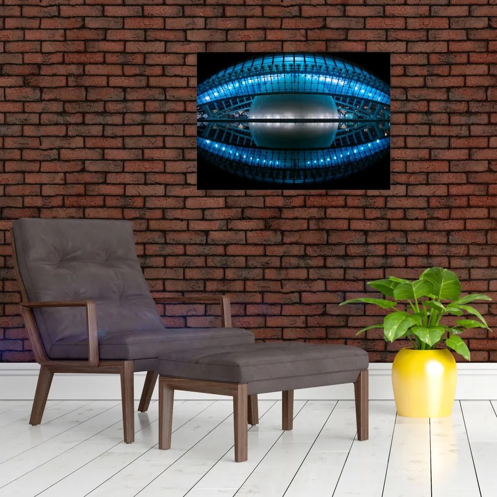 Obraz na szkle - stadion piłkarski (70x50 cm)