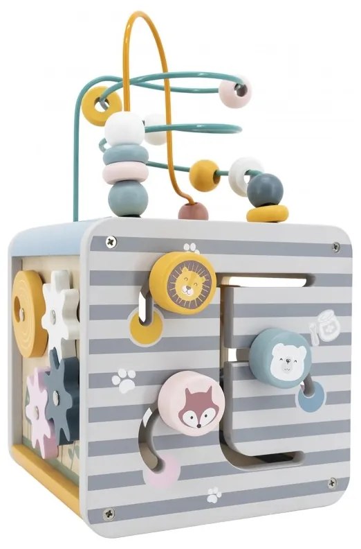 Viga polarb activity box drewniane edukacyjne centrum gier 5w1 kostka