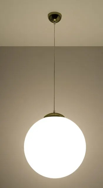 Biało-złota szklana lampa wisząca 40 cm A1-R85