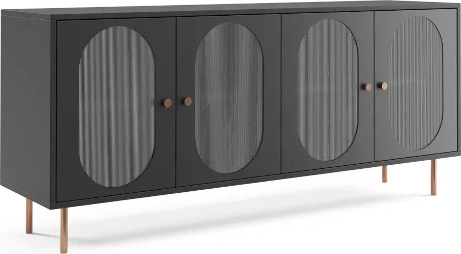 Komoda 4-dzielna Monar – elegancki mebel z kolekcji Monar, nowoczesny design, wiele kolorów blatu i stali do wyboru
