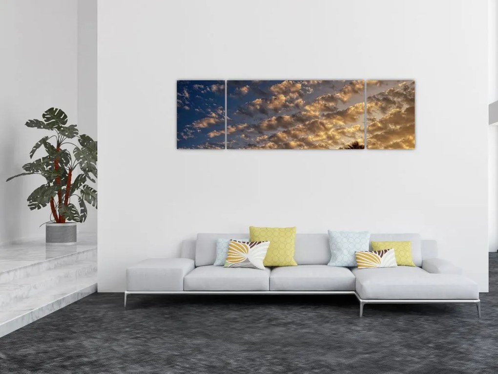 Obraz - palmy pośród chmur (170x50 cm)