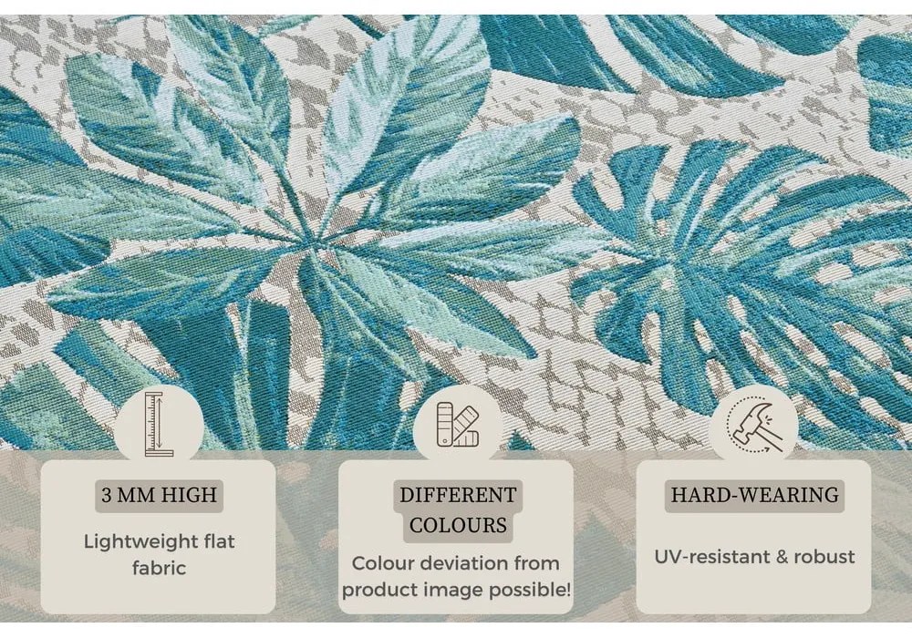 Turkusowy dywan odpowiedni na zewnątrz 200x285 cm Flair – Hanse Home
