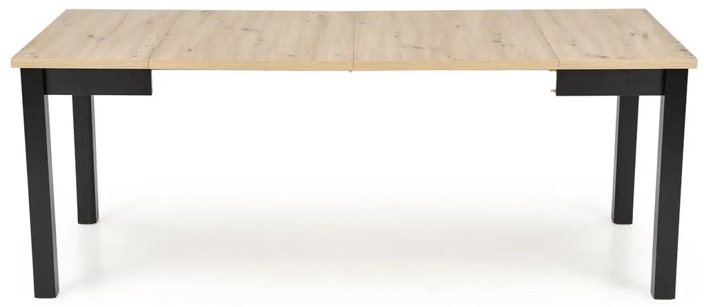 Stół rozkładany QUBIK 80(200)x80 dąb artisan/czarny HALMAR
