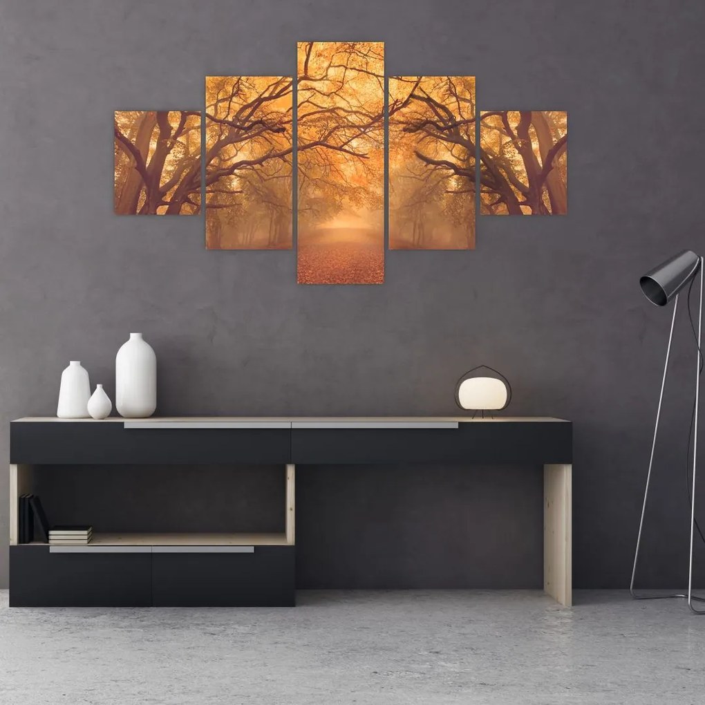 Obraz drogi w jesiennym krajobrazie (125x70 cm)