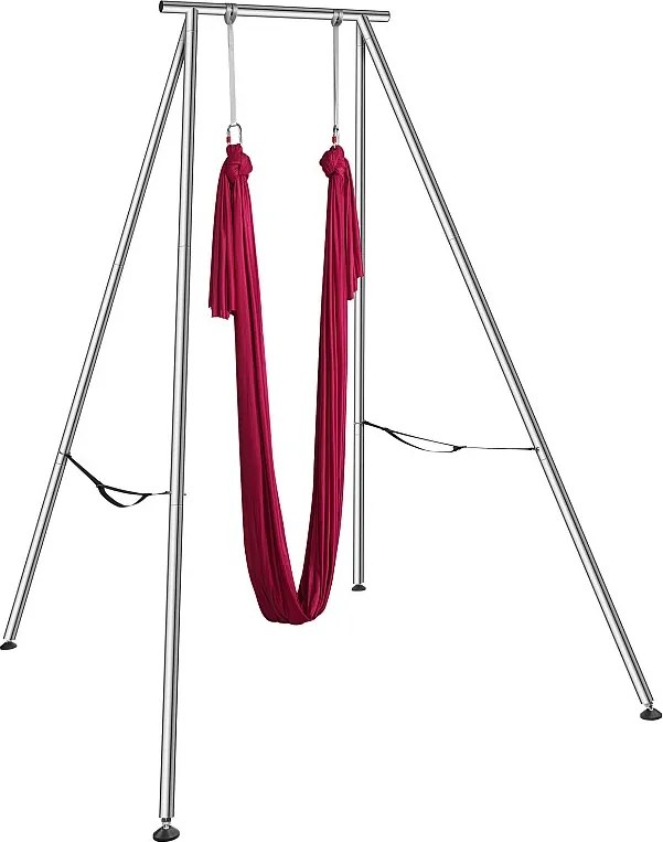 Hammock do Jogi SucceBuy, Rama do Jogi Powietrznej i Hammock do Jogi, Ładunek de 250 kg, Hammock z Powietrznego Jedwabiu, Czerwony