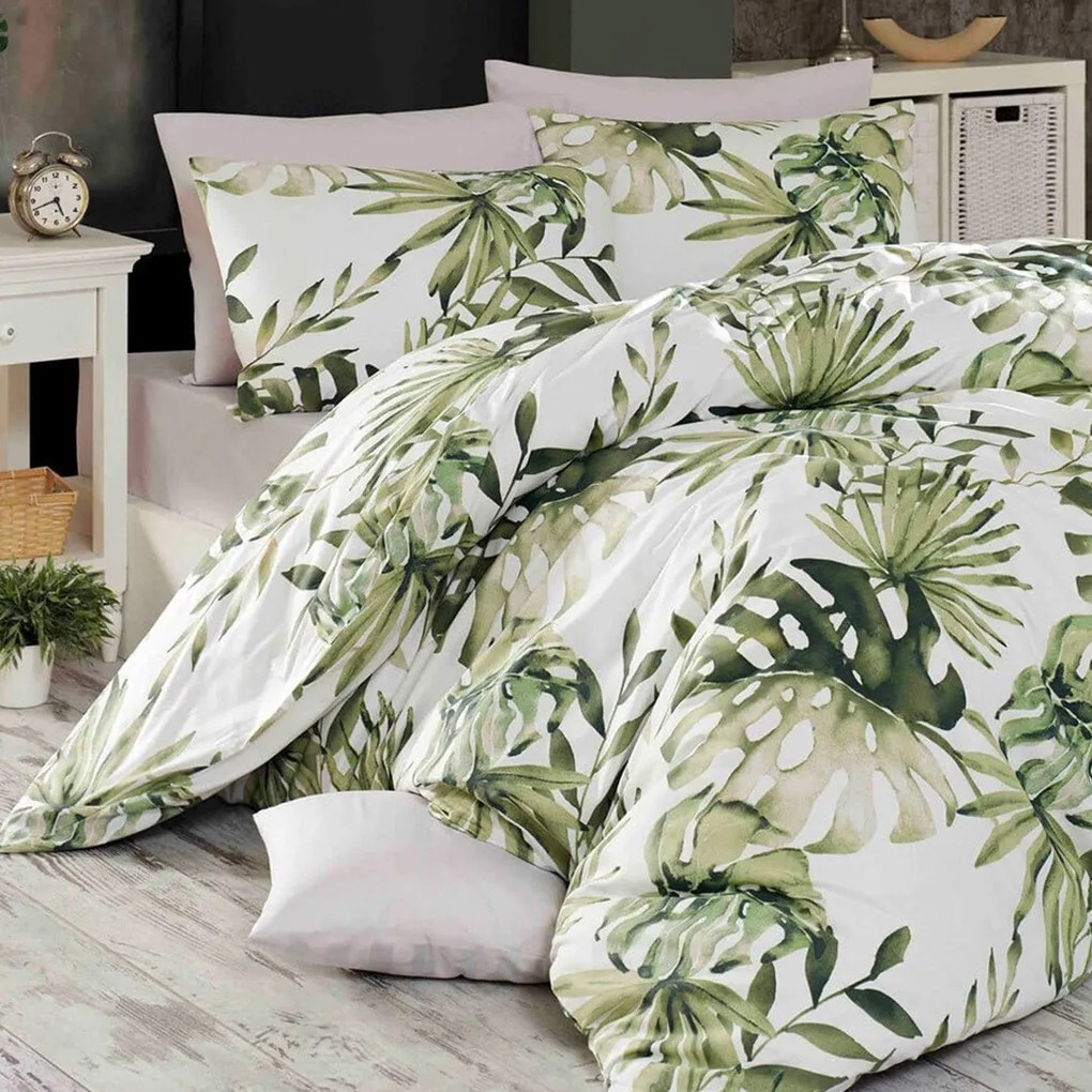 BedTex Pościel bawełniana Botanic, 160 x 200 cm, 2 x 70 x 80 cm, 160 x 200 cm, 2 szt. 70 x 80 cm