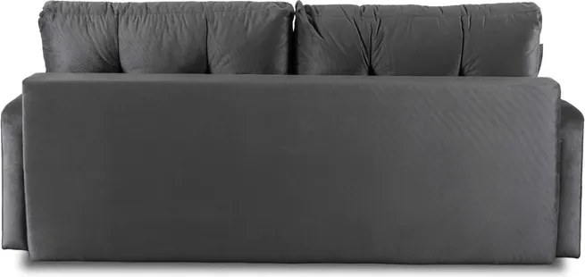 Sofa z Funkcją Spania FAVIO Wersalka Rozkładana Dwuosobowa Welurowa Szara
