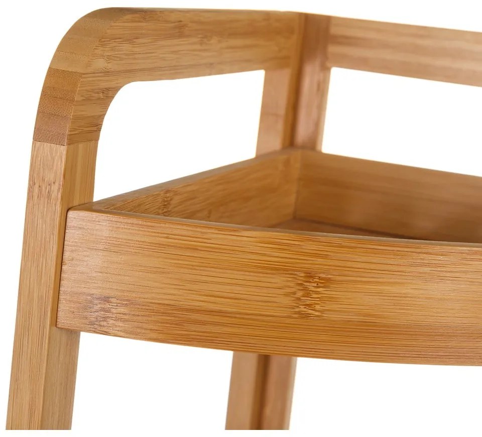 Bambusowy regał narożny trzypiętrowy Casa Selección Bamboo