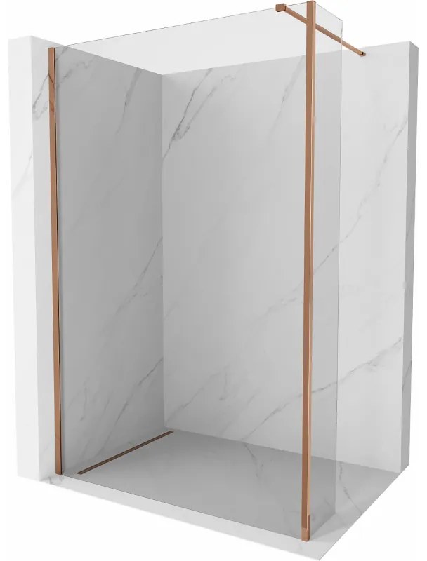 Mexen Kioto ścianka prysznicowa Walk-in 150 x 30 cm, transparent, różowe złoto - 800-150-212-60-00-030