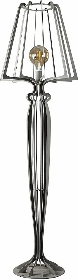 Lampa podłogowa Minerva Ø38x166 cm w stylu kratki żelaznej Nowoczesny design z włącznikiem nożnym Gniazdo E27 Wyprodukowano we Włoszech Błoto