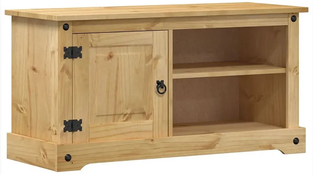 Sosnowa szafka pod telewizor z drzwiczkami C7-T17