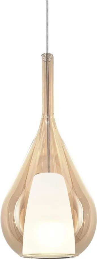 Ideal Lux - Lampa wisząca na lince KALIQUE 1xE27/42W/230V Ø 18 cm przydymiony beż