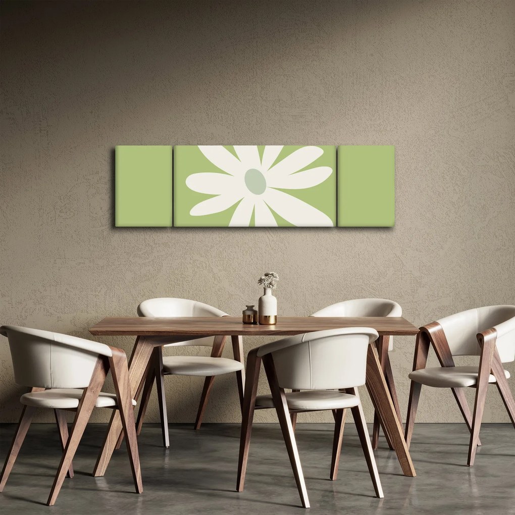 Obraz - Hipisi, zielone kwiaty N⁰2 (170x50 cm)
