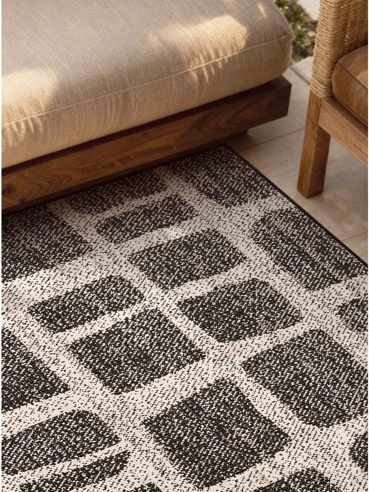 Czarny/kremowy dywan odpowiedni na zewnątrz 120x170 cm Haringey Ruskin – Ted Baker
