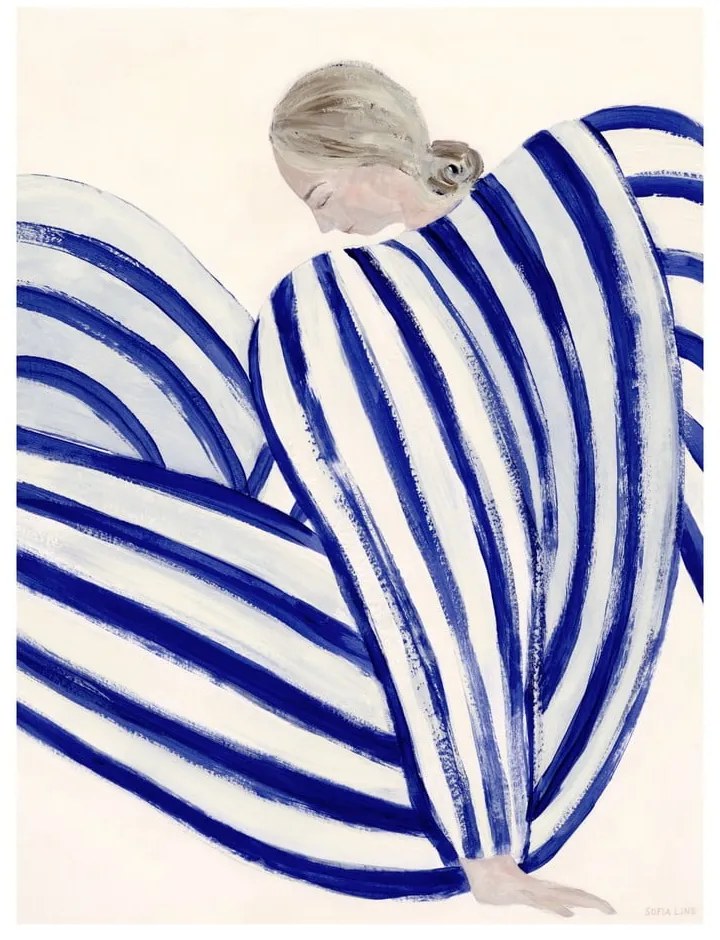 Plakat 50x70 cm Blue Stripe at Concorde – The Poster Club