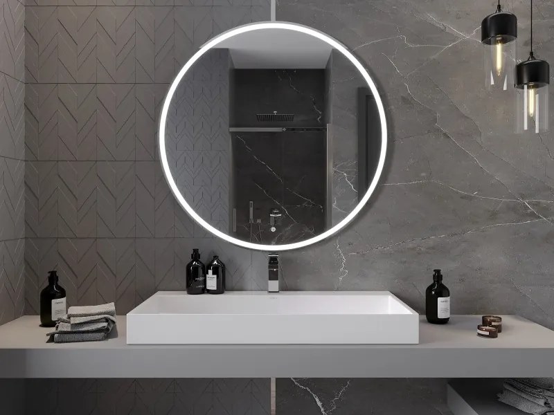 Mexen Gobi lustro łazienkowe podświetlane, okrągłe 100 cm, LED 6000K, antypara - 9801-100-100-611-00