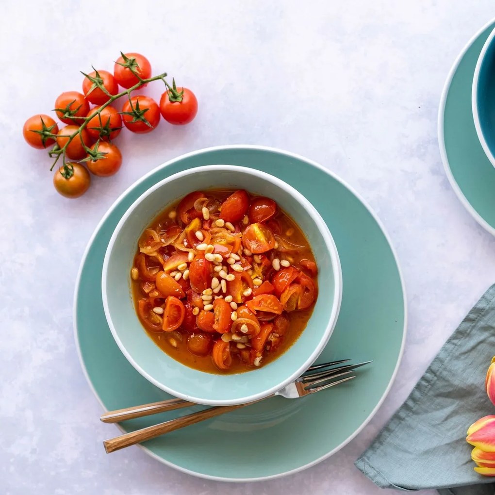 Mäser Zestaw naczyń stołowych 24 szt. ELISSA – zielony połysk