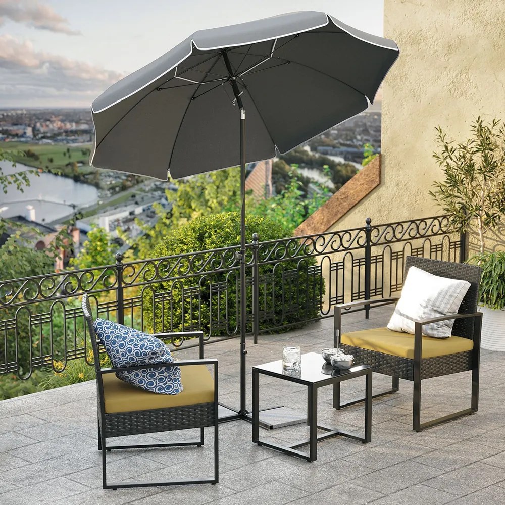 Parasol SOLARA, Ø160 cm, szara SongmicsHome