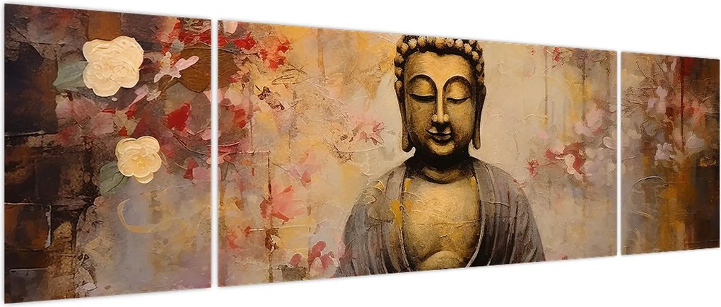 Obraz - Budda, malarstwo (170x50 cm)