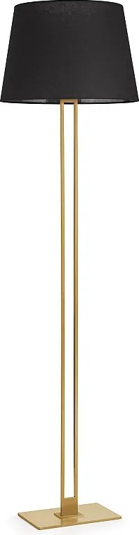 CLASSICAL lampa pod?ogowa styl klasyczny - W170 cm - w?./wy?. - stal i z?oto - klosz Ø45 cm - czarny - E27 Max. 60W-IP20