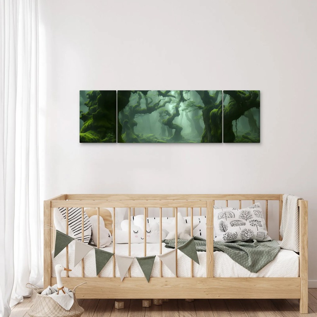 Obraz - Las porośnięty mchem (170x50 cm)