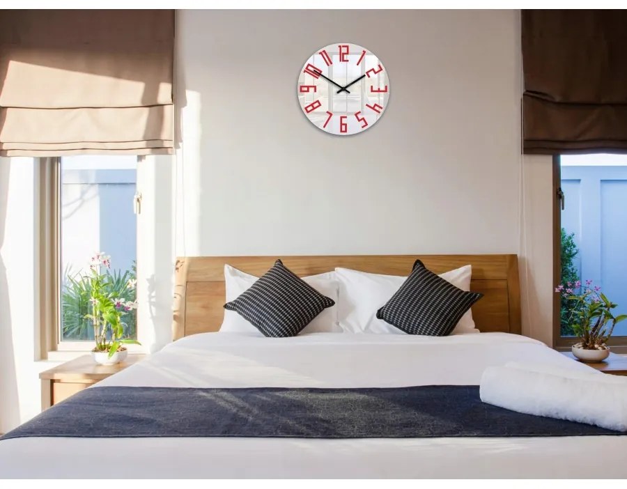 Zegar ścienny naklejany duży nowoczesny akrylowy na ścianę do kuchni salonu