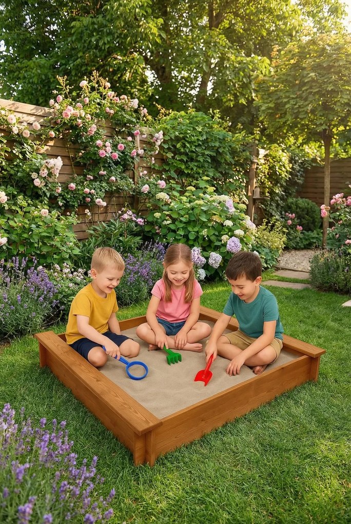 Klasyczna drewniana piaskownica A8-K79