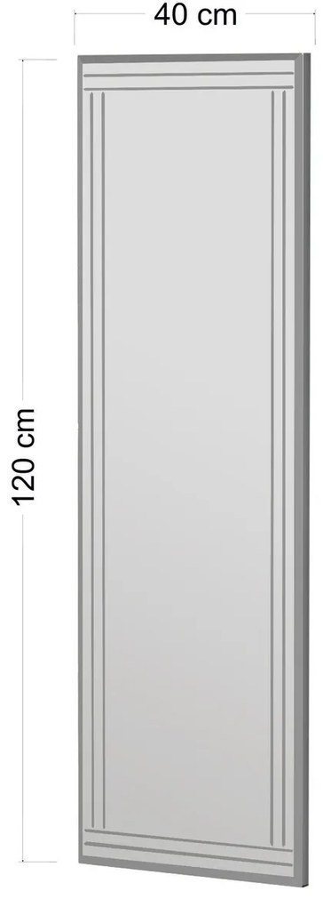 Lustro Buhem White 40 x 120 cm
