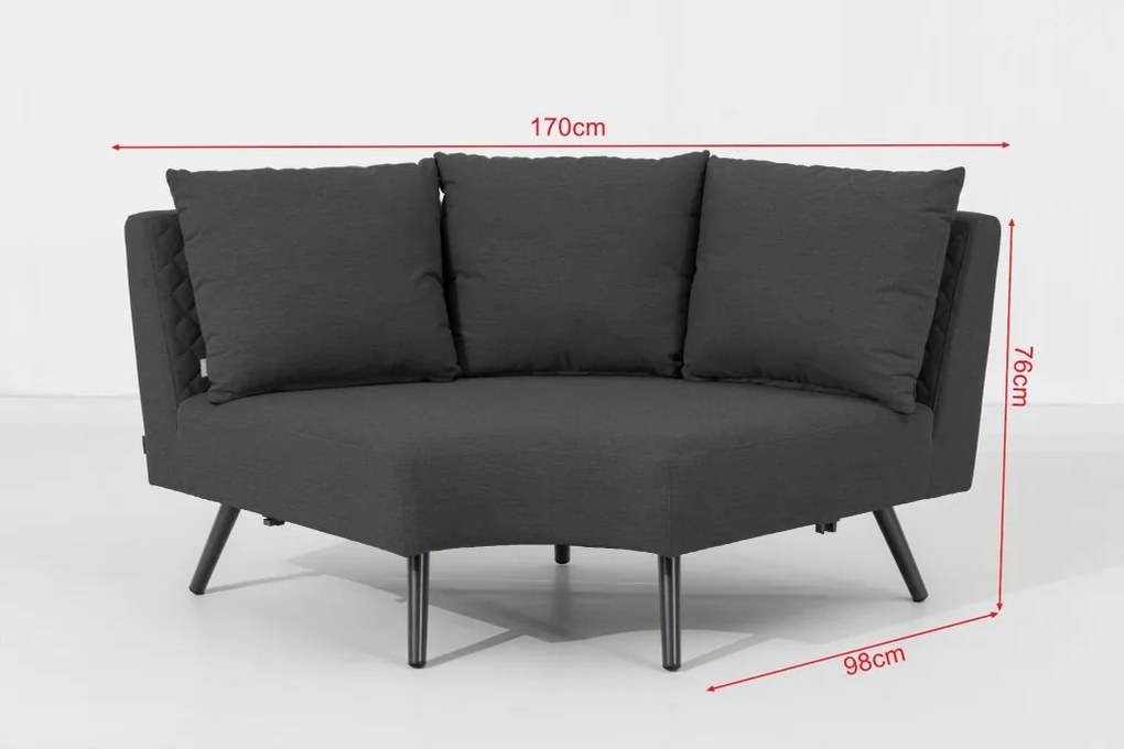 Doppler MELIA LIKA-TEX® ogrodowy zestaw wypoczynkowy antracyt