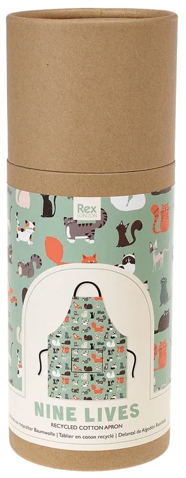 Fartuch z bawełny z recyklingu Rex London Nine Lives