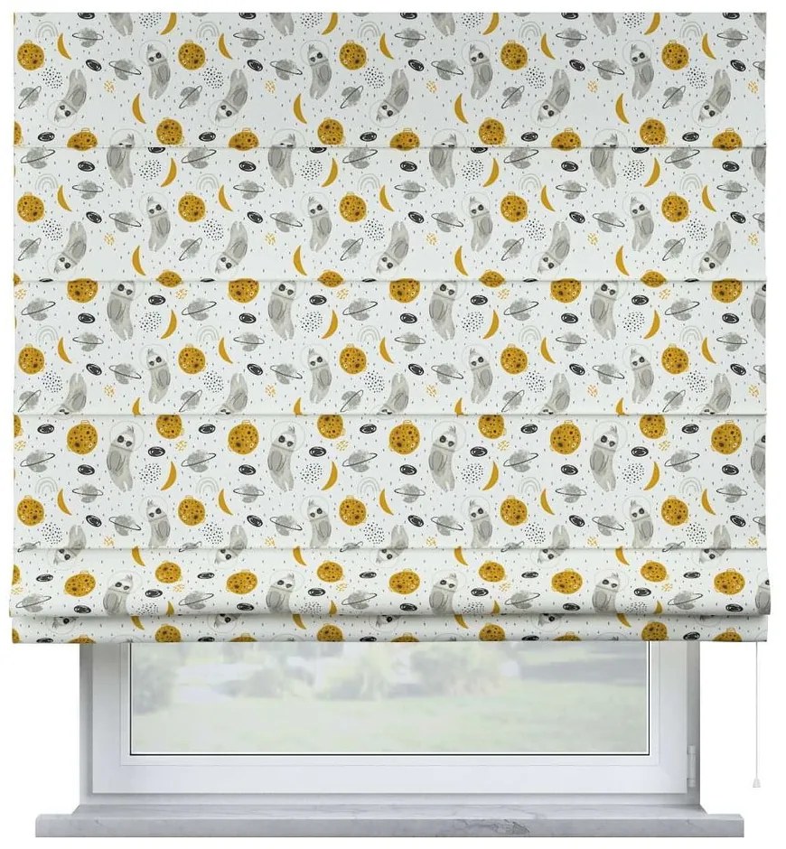 Żółto-biała roleta dziecięca 170x100 cm Magic – Yellow Tipi