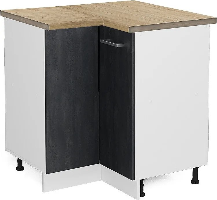 Szafka narożna czarny beton 75.6x60x81.6 r-line