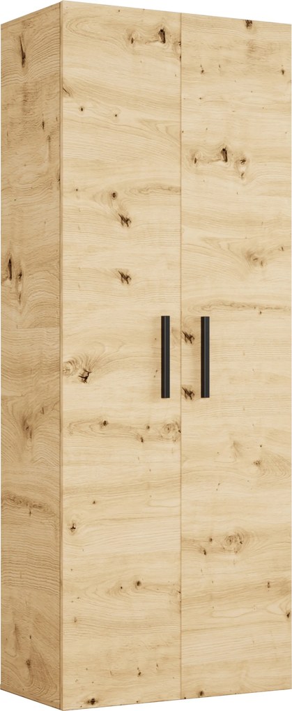 Masseno Garderoba MODULO 80/204/40 cm do Przedpokoju Nowoczesna Dąb Artisan