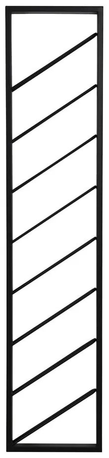 Czarny wiszący metalowy regał na wino liczba butelek 8 36x160x6 cm Malbeo – Light & Living