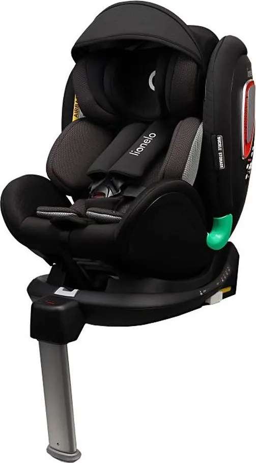 Lionelo -Fotelik samochodowy z obrotową bazą ANTOON PLUS i-Size 40-105 cm Black Onyx