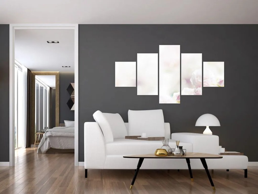 Obraz delikatnych kwiatów (125x70 cm)