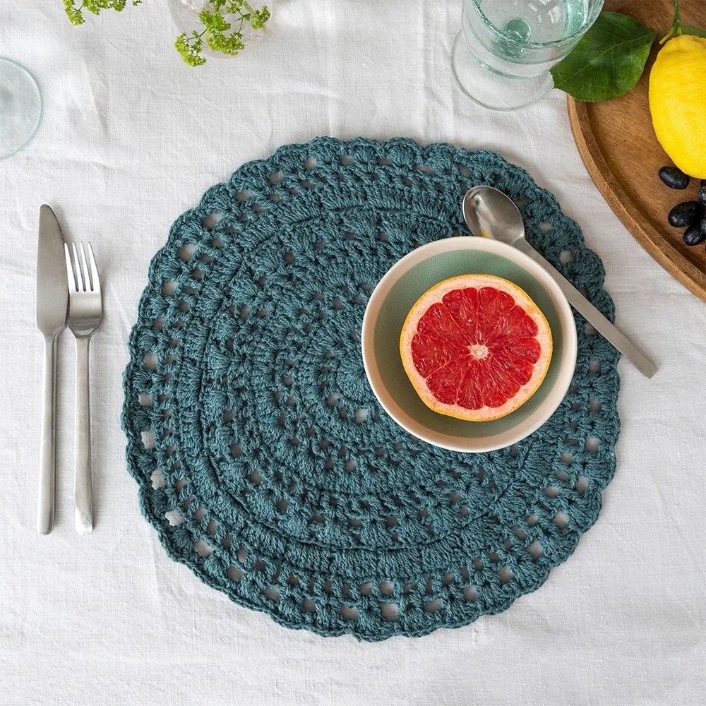 Mata stołowa z mieszanki bawełny ø 35 cm Crochet – Rex London